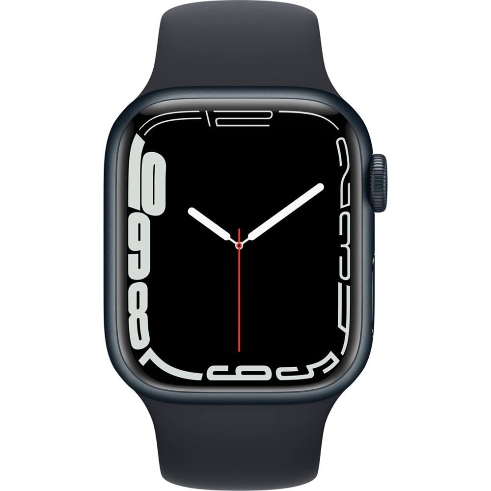 Apple Watch Series 7 (GPS, 41MM) Caja de aluminio azul con correa deportiva azul abismo, Regular (Reacondicionado)
