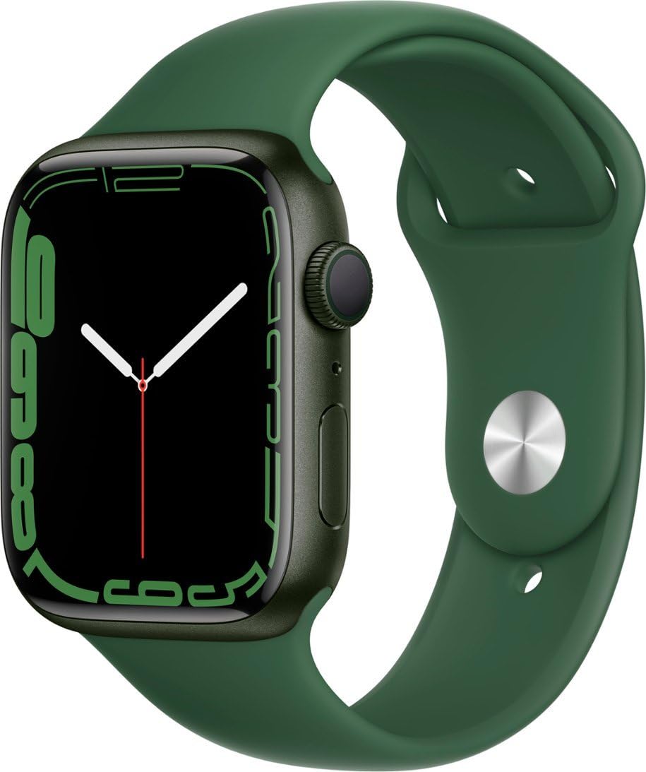 Apple Watch Series 7 (GPS, 41MM) Caja de aluminio azul con correa deportiva azul abismo, Regular (Reacondicionado)