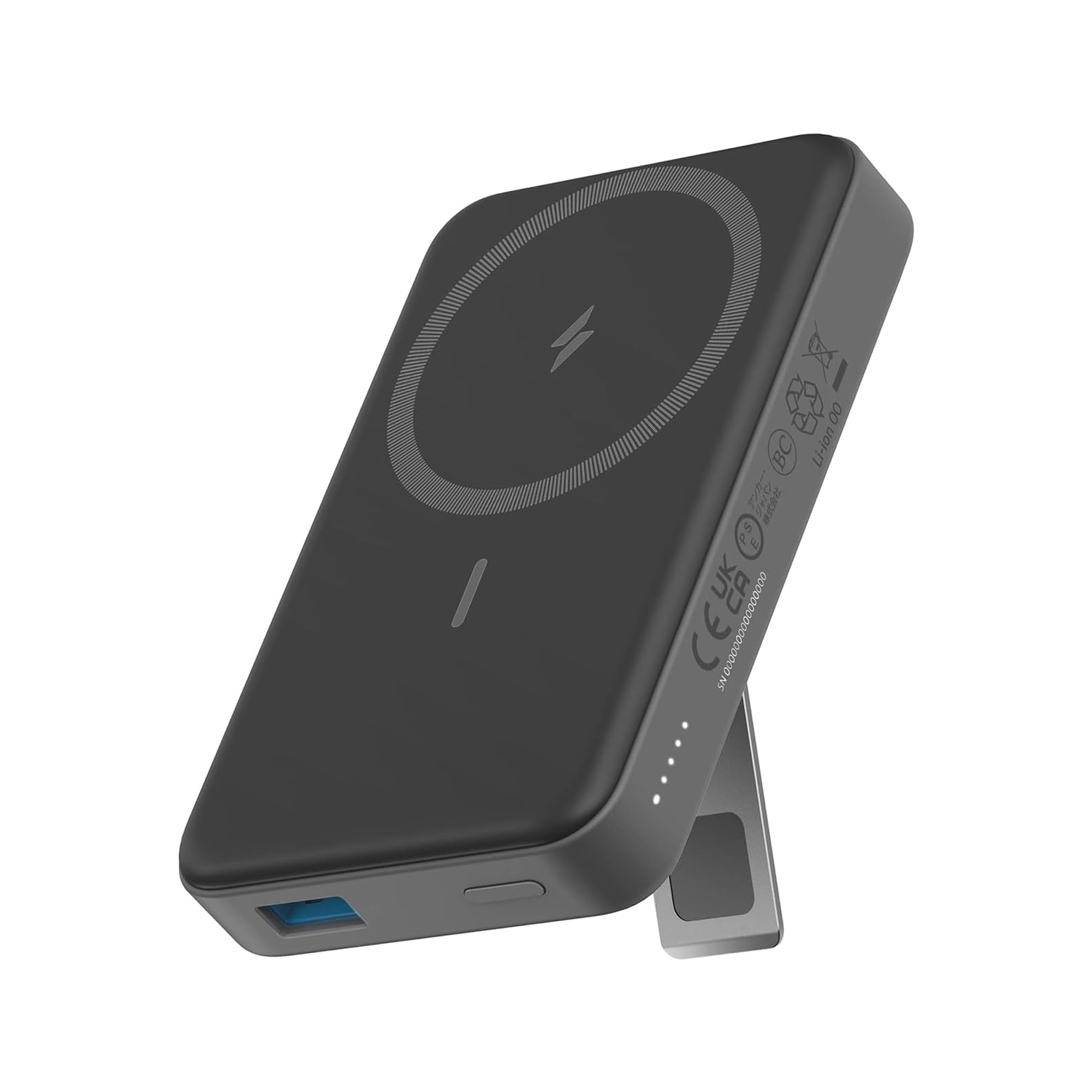 Anker Power Bank 10000mAh Inalámbrico Magnético, PD 20W Carga Rápida Plegable, Batería Externa Cargador Portátil para iPhone 17/16/15/14, Galaxy, iPad, Xiaomi