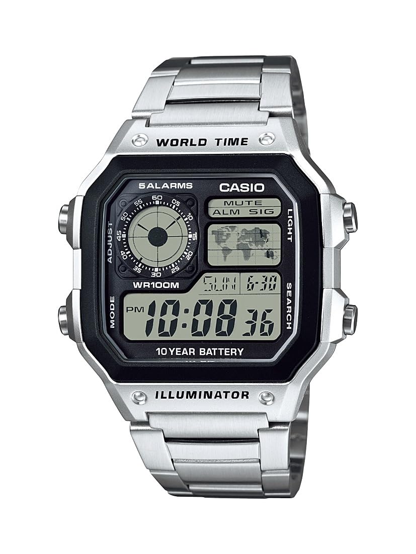Casio AE1200WH-1A Reloj analógico digital multifunción para hombre negro