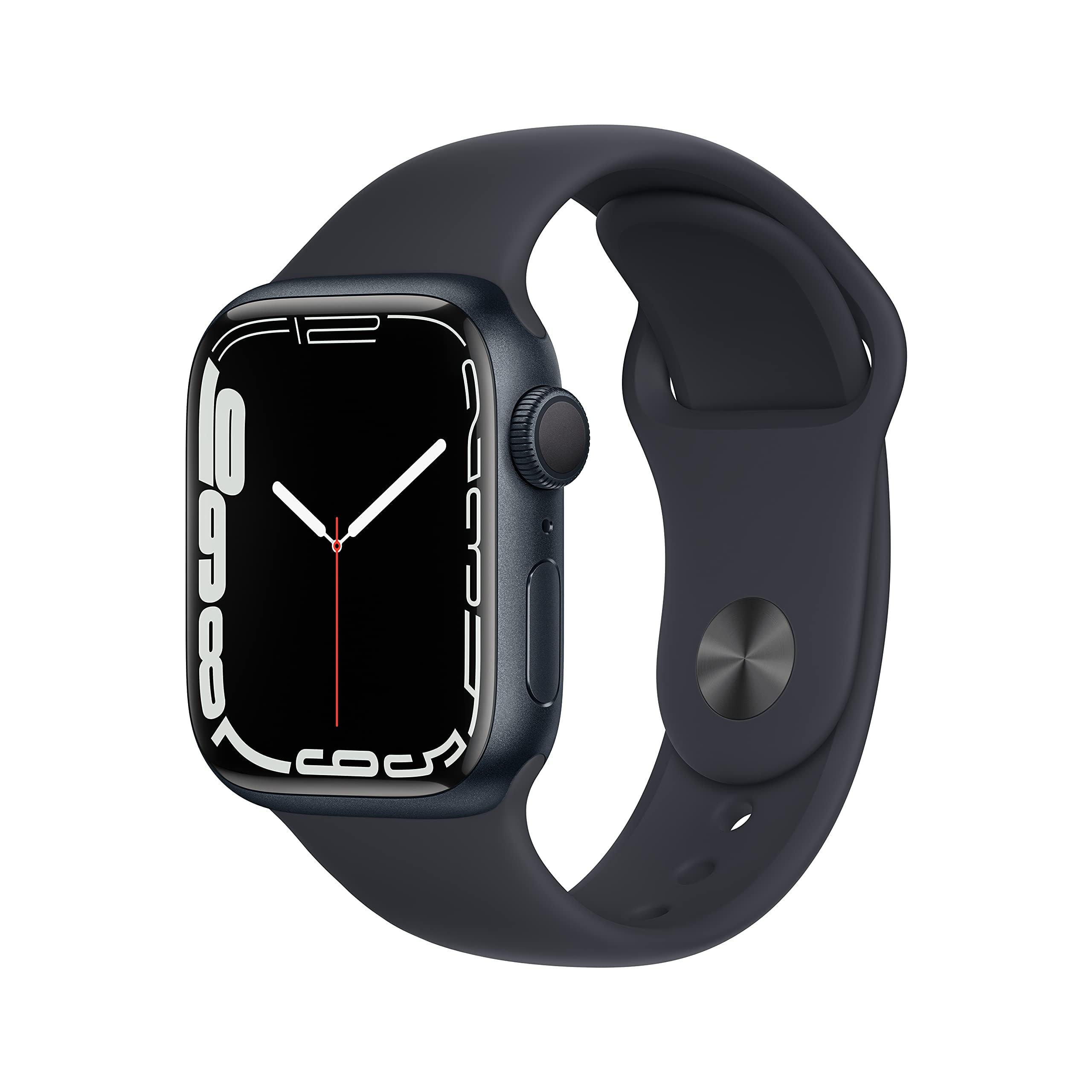 Apple Watch Series 7 (GPS, 41MM) Caja de aluminio azul con correa deportiva azul abismo, Regular (Reacondicionado)
