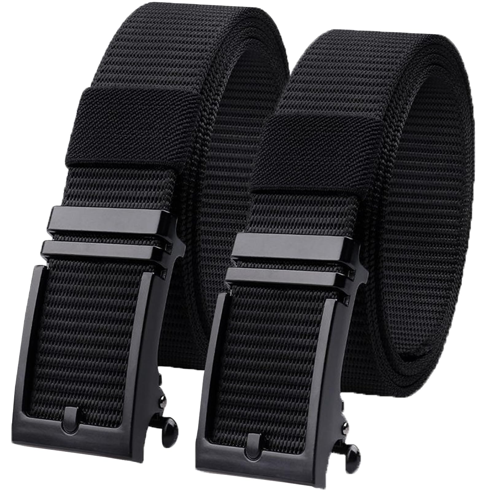 Cinturón Hombre 2PCS,Cinturones para hombre Casual,cinturones de golf,cinturón de nailon,cinturón táctico,Aspecto exquisito, duradero, hebilla automática ajustable,fácil de usar.