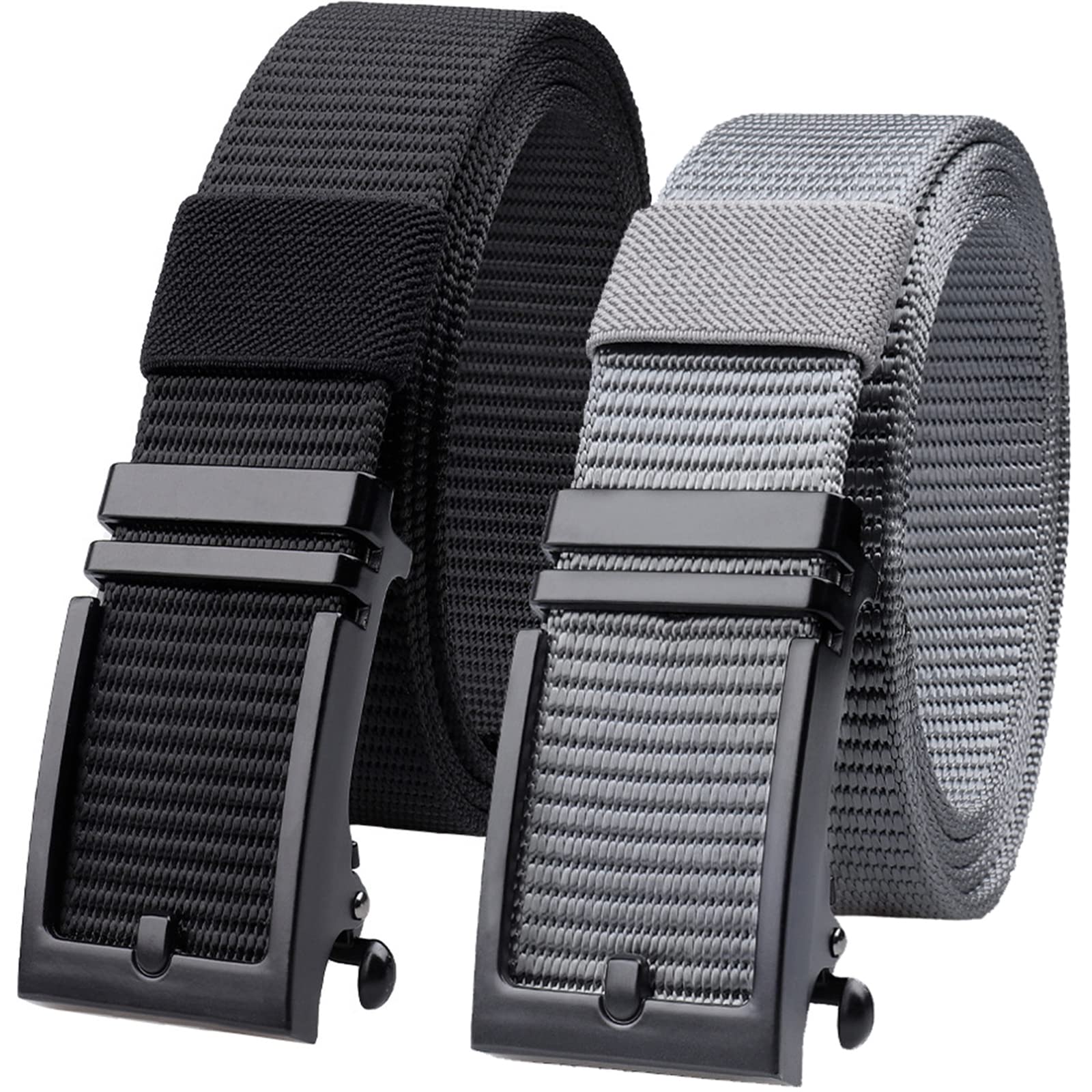 Cinturón Hombre 2PCS,Cinturones para hombre Casual,cinturones de golf,cinturón de nailon,cinturón táctico,Aspecto exquisito, duradero, hebilla automática ajustable,fácil de usar.