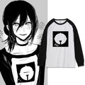 Camiseta de manga larga de Anime Reze, Cosplay de gran tamaño, motosierra Vintage, ropa para hombres y mujeres, Camiseta de Manga japonesa, ropa Harajuku Y2k