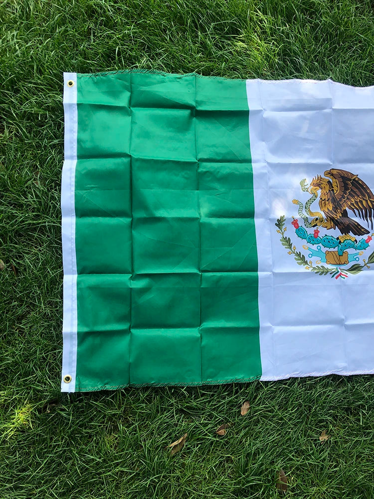 Bandera nacional de México 60x90cm 90X150cm poliéster colgante impreso Mex Mx banderas nacionales mexicanas pancarta mexicana para decoración