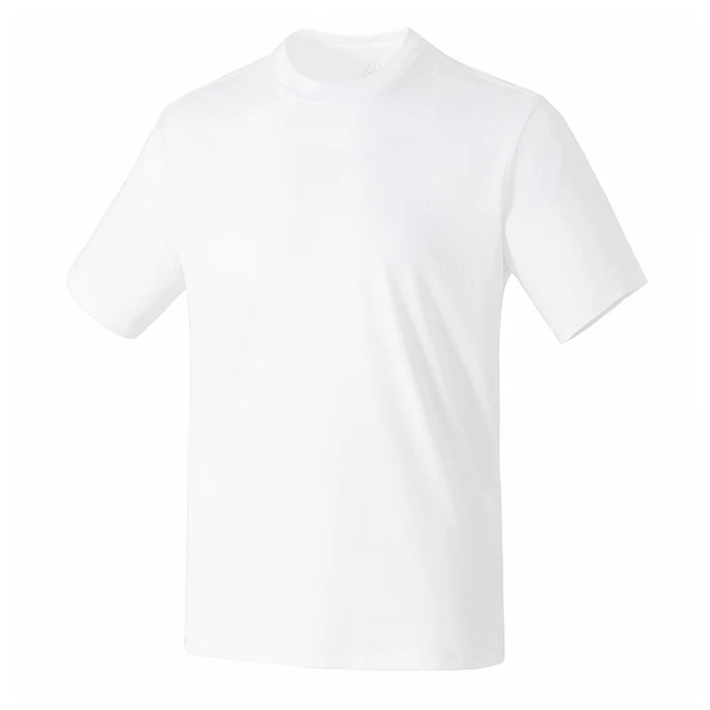 Camiseta de Manga Corta para Hombre, de Algodón Mercerizado 100% con Nitrógeno Líquido de Alta Gama, Cuello Redondo, Holgada, Estilo Básico para Verano