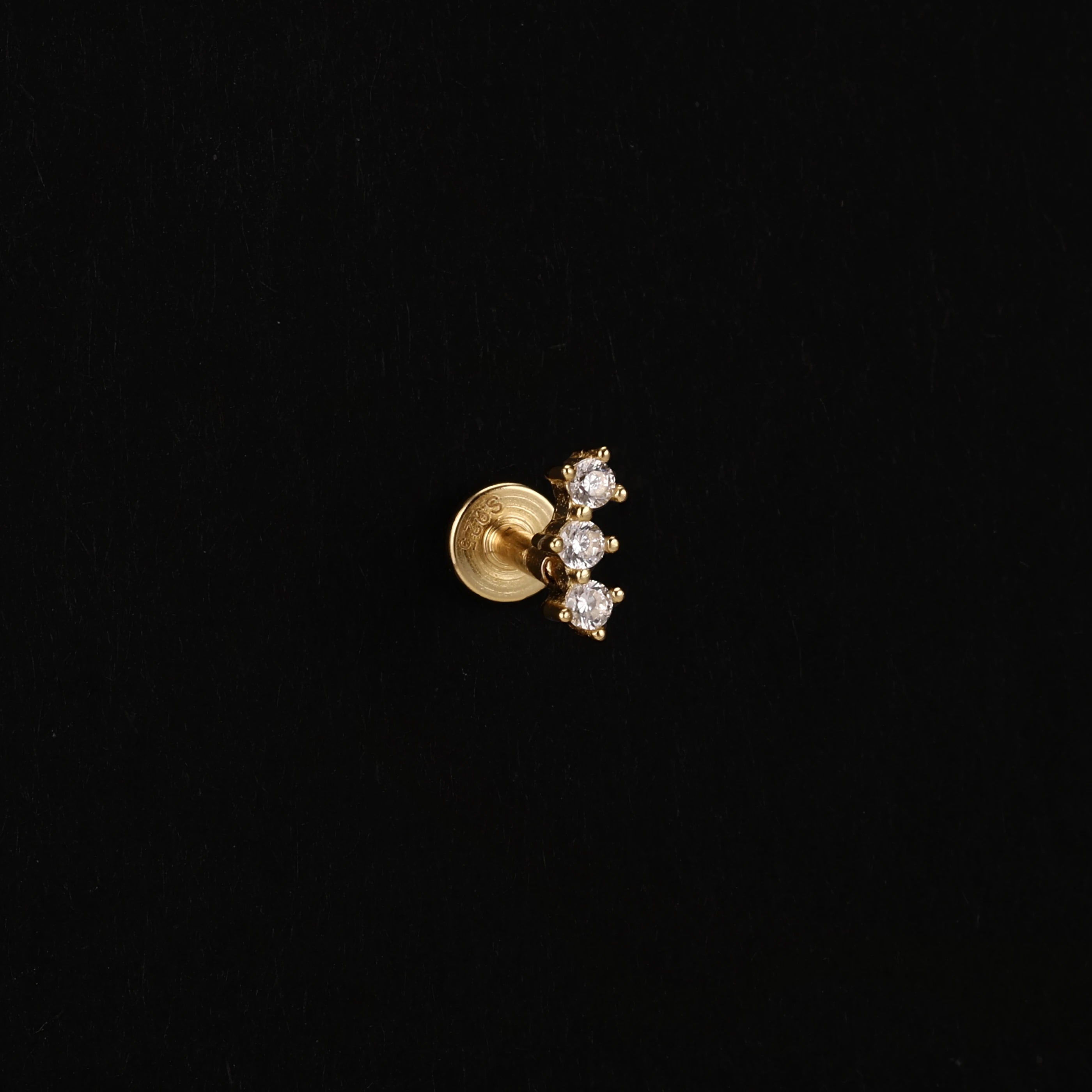 AIDE-pendiente Piercing de hélice plana con bola redonda de corazón, pendientes de plata de ley 925 con circonita geométrica, exquisitos pendientes de baratijas