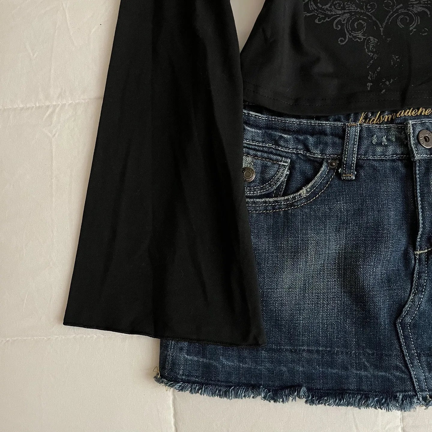 Camiseta retro americana Harajuku Emo dulce y picante ajustada para mujer, camiseta informal blanca, top gótico de calle de manga larga, chica Emo