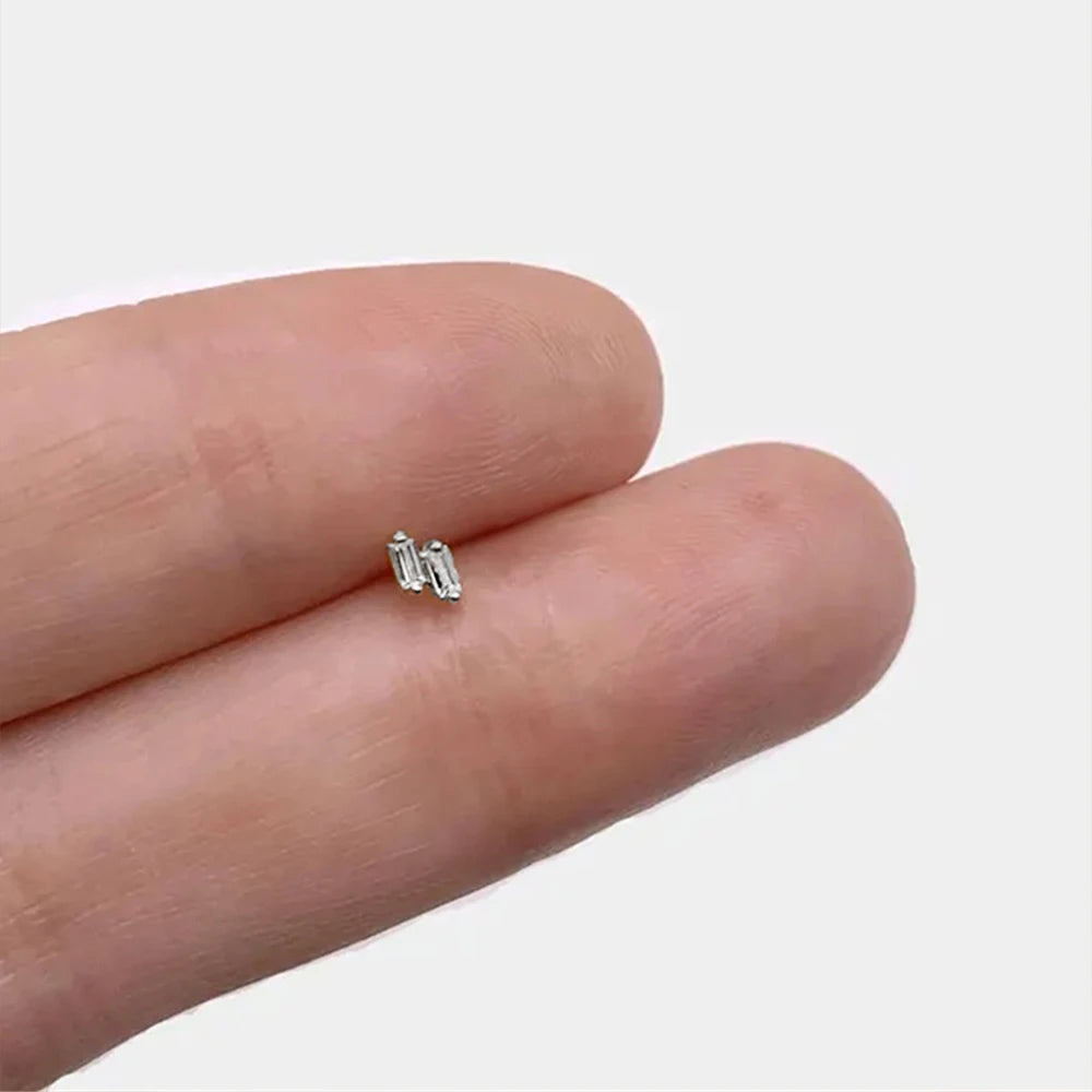 AIDE-pendiente Piercing de hélice plana con bola redonda de corazón, pendientes de plata de ley 925 con circonita geométrica, exquisitos pendientes de baratijas