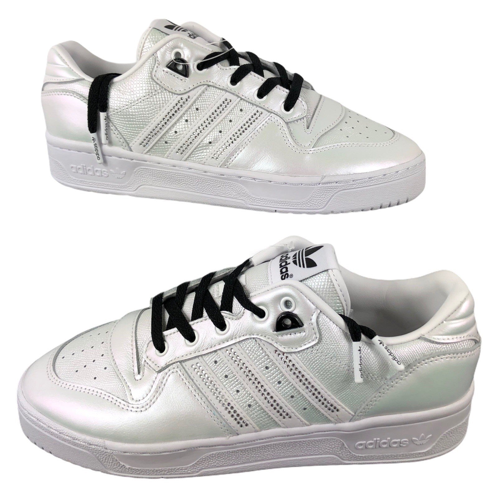 Adidas Low Rivalry Pearl Iridescent Bling Rhinestone Sneakers Womens Size 10 NEW
